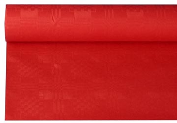[P18598] tafelkleed pap 1,2x8m rood dam