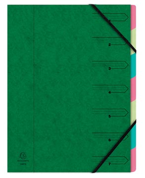[54073E] voorordner 7 tabs groen