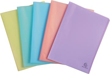 [88470E] showalbum in halfharde polypropyleen chromaline pastel 80 zichten - a4 - geassorteerd