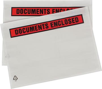 [35002] paklijstenvelop dokulops a5, ft 225 x 175 mm, doos van 1000 stuks, tekst: documents enclosed