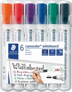 [351WP61] Etui Whitbordstiften 351 Staedtler (Dikte 2,0Mm, 6 Kleuren)