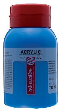 [3574572] tac acrylverf 750ml prim cyaan