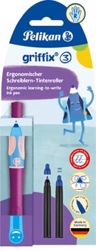 [821032] Pelikan Griffix Roller, Op Blister, Voor Rechtshandigen, Paars - Blauw
