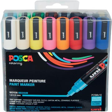 [PC5M16] posca paintmarker 2,5 ass 16x