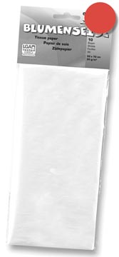 [90020F] ZIJDEPAPIER 50X70CM 26V ROOD