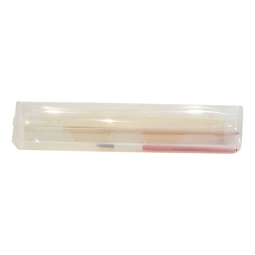 [109447] BOX PP PENSELEN 65X310X25MM KRISTAL MET TUSSENSCHOT