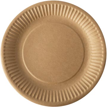 [PS88014] bord rond 19cm kart brn pk20
