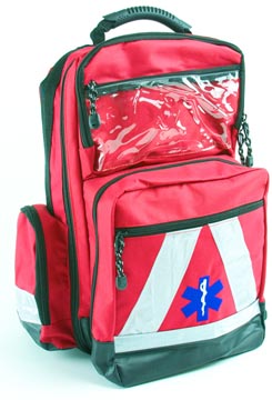 [3689460] EHBO-rugtas, met modulaire indeling voor de professional, rood