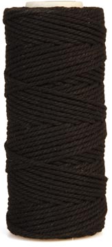 [B14362] Bouhon Macramétouw 200 G , Ca.130 M, Dikte: 2 Mm, Zwart