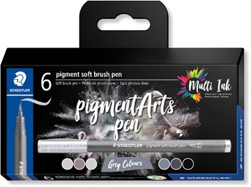 [372C6] pigment arts brushp x6 grijs