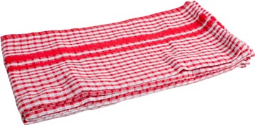 [136001R] handdoek wafel 50x70cm rd pk3