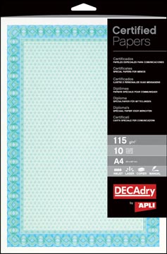 [DSD1052] decadry certificaat blauw pk70