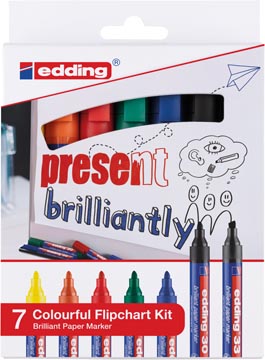 [E30337] flipchart marker e-30/33 ass bl7