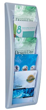 [4063M] wandfolderh. 5comp. zilver a5