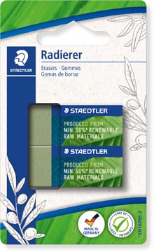 [2683BK2] staedtler gom klein groen bl2