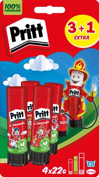[2884070] pritt plakstift 22g 3+1 bls