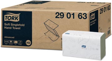 [TORK290163] Tork Premium Handdoek Extra Soft, 2-Laags, Zz-Fold, Systeem H3, Wit, 200 Sheets, Pak Van 15 Stuks