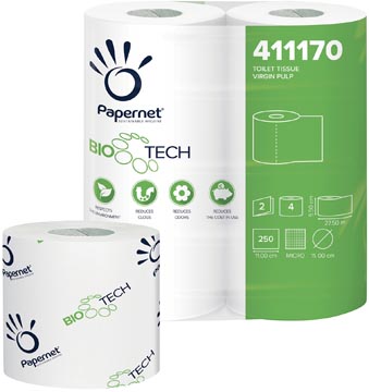[411170] papernet toiletpap 2l 250v p4