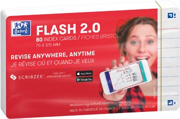 [4133886] flashcard lijn a7 80x wit