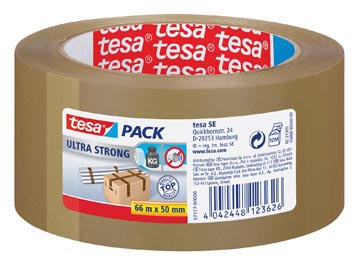 [412450M] Tesapack Ultra Strong, Ft 50 Mm X 66 M, Pvc, Bruin
