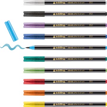 [4134104] glitter brushpen e1340 ass x10