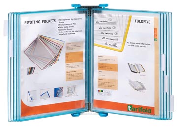 [414171] muurstand.blauw 10poch.a4 cand