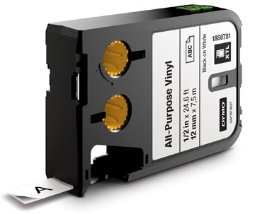 [1868751] dymo tape xtl 12mm zw/wt vinyl