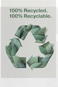 [627496] Esselte L-Map, 100 % Gerecycleerd, Transparant, Doos Van 100 Stuks