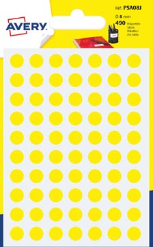 [PSA08J] markeringsetiket rond 8mm gl