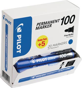 [0501275] pilot perm marker 100 bl 15+5