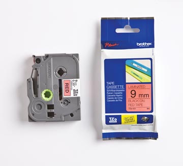 [TZE421] brother tape tze 9mm zwart/rd