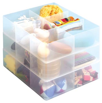 [TRAY6C] Really Useful Box, Office Divider Met 6 Vakjes, Transparant