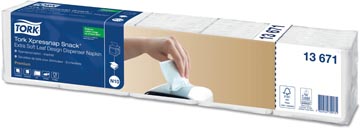 [T13671] Tork Xpressnap Snack Dispenserservet, 1/4, 2Laags 21,6X21,6Cm, 4000St