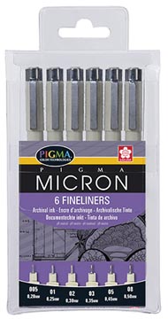 [POXSDK6] set pigma micron 6 black
