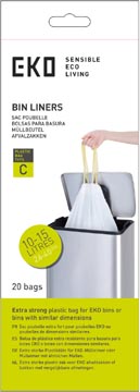 [1992980] eko vuilniszak 10-15l wit 20x