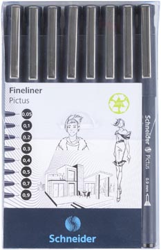 [S197598] fineliner pictus et8 zwart