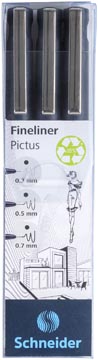 [S197593] fineliner pictus et3 zwart
