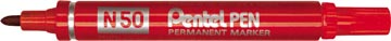 [N50R] stift ronde p.rood pentel pen