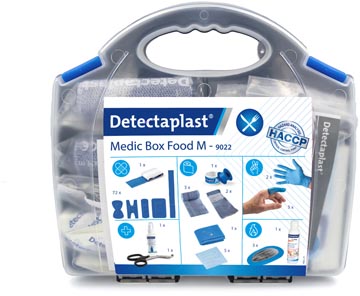 [9022] detectaplast ehbo-koffer medic box food horeca, haccp inhoud tot 10 personen