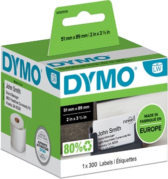 [S092910] dymo etiket 51x89mm 300x