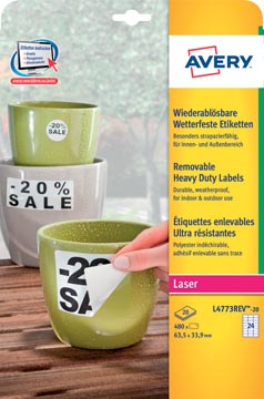 [L4773R] avery etik 63,5x33,9 wit ds480