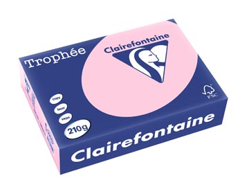 [2225PC] Clairefontaine Trophée Pastel, gekleurd papier, A4, 210 g, 250 vel, roze