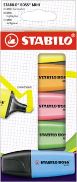 [075201] stabilo boss mini marker 5x