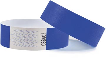 [CV550D0] Combicraft Polsbandjes Tyvek, Blauw, Pak Van 100 Stuks