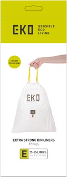 [1993000] eko vuilniszak 25-35l wit 12x
