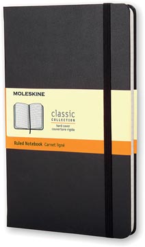 [701122] Moleskine Notitieboek, Ft 13 X 21 Cm, Gelijnd, Harde Cover, 240 Bladzijden, Zwart