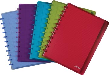 [41384] atoma trendy schrift transparant+tab a4 commercieel geruit