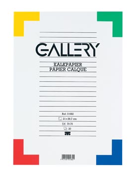[01682] Gallery kalkpapier, ft 21 x 29,7 cm (A4), blok van 20 vel