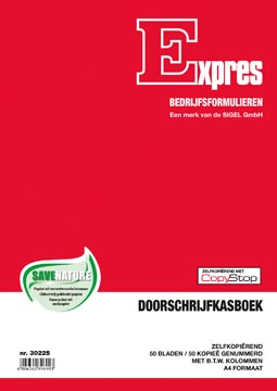[30225] sigel expres kasboek+btw a4