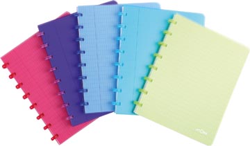 [A1361] Atoma trendy schrift transparant A5 assortie commercieel geruit